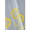 Lambrekin haftowany na woalu biały/żółty/C 60X300  40044